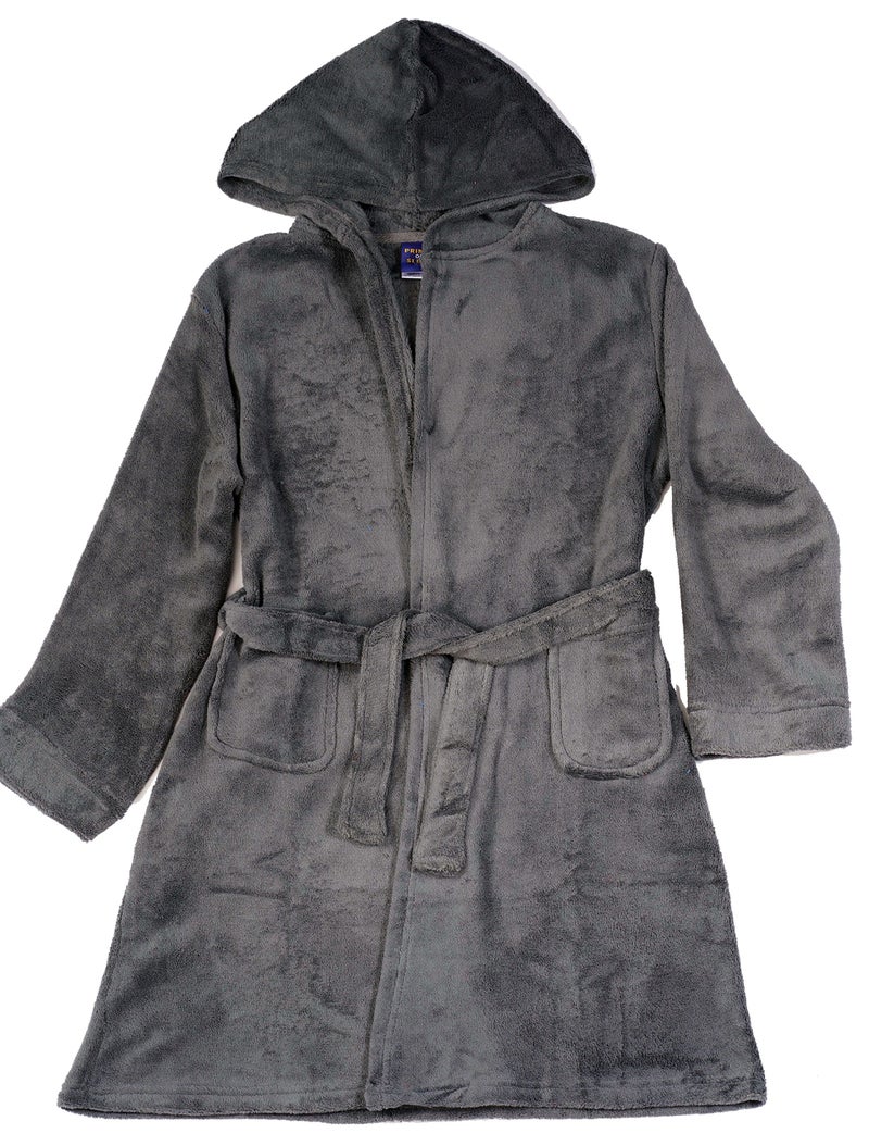 PRINCE OF SLEEP Fleece Robe Robes for Boys 75507-CHR-14-16 Charcoal - Image 1